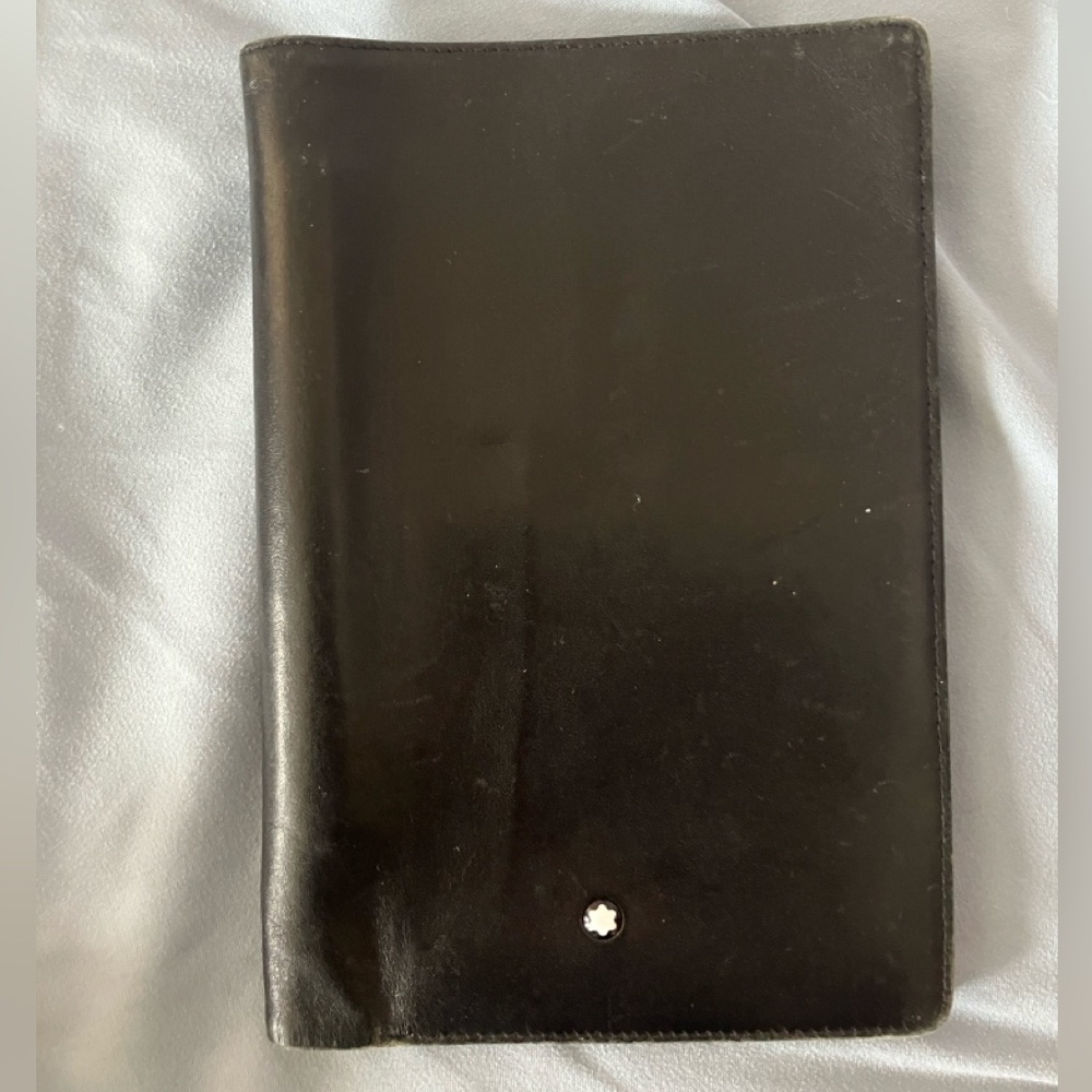 Mont Blanc Black Leather Passport Holder